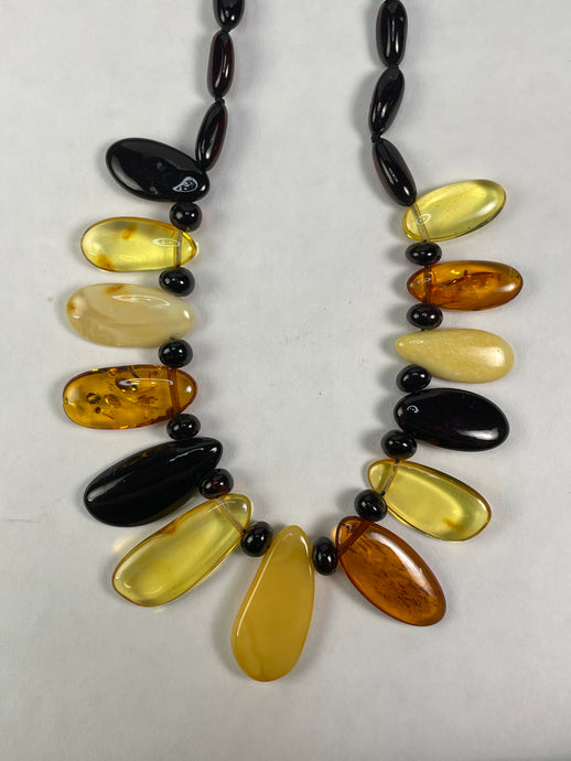 Multi-Color Slabs Baltic Amber Choker