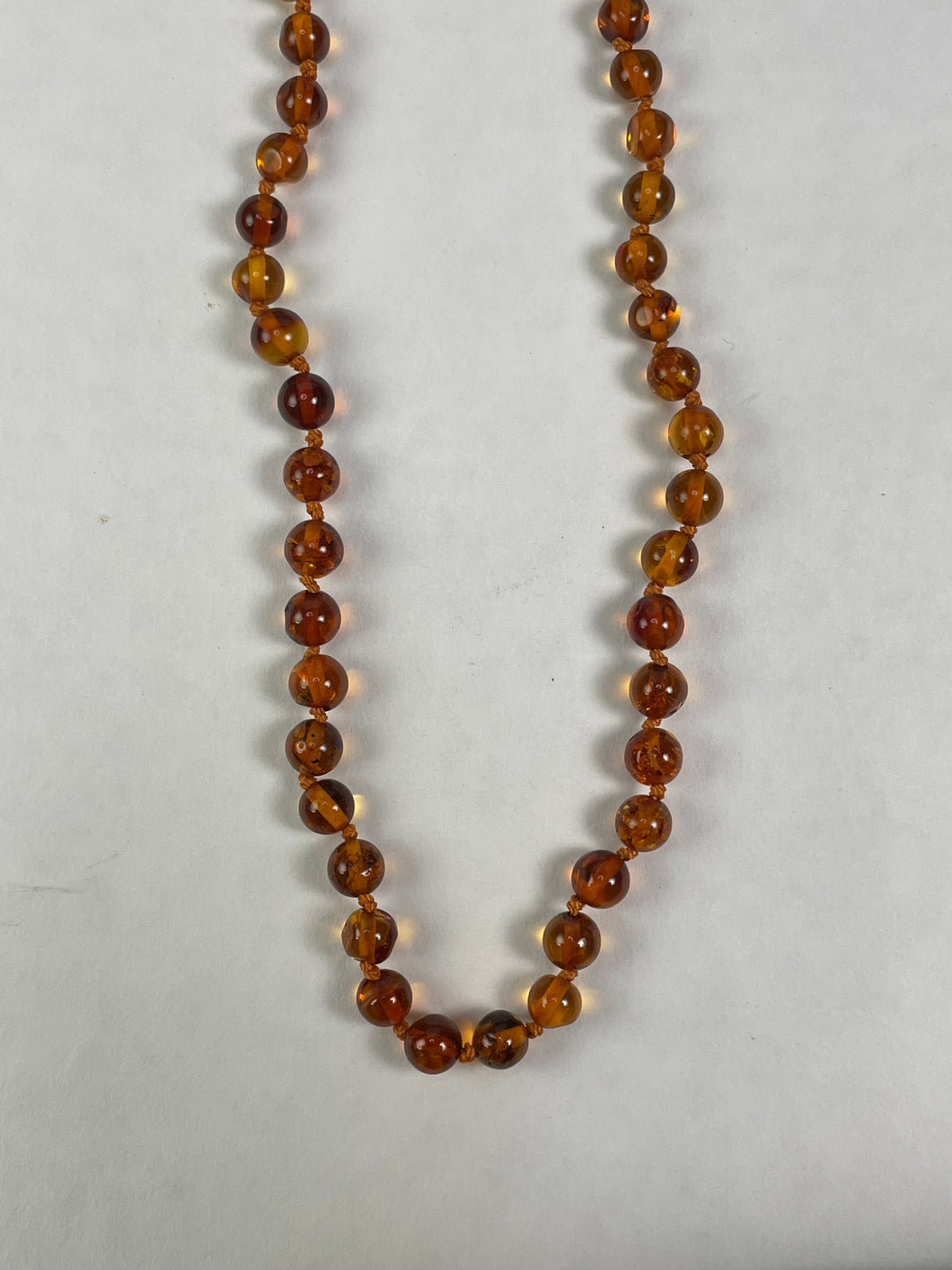 Baroque Baltic Amber Necklace in Cognac