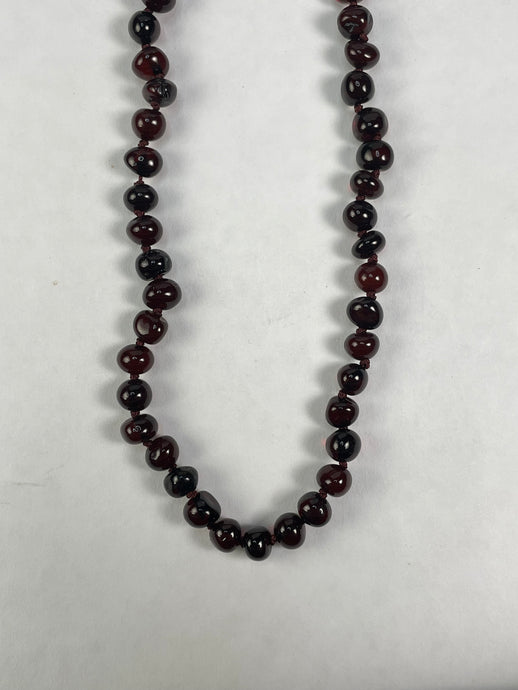 Baroque Baltic Amber Necklace in Cherry