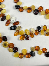 Multi-Color Baltic Amber Leaf Necklace
