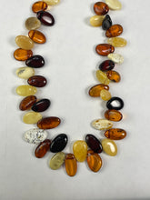 Multi-Color Baltic Amber Leaf Necklace