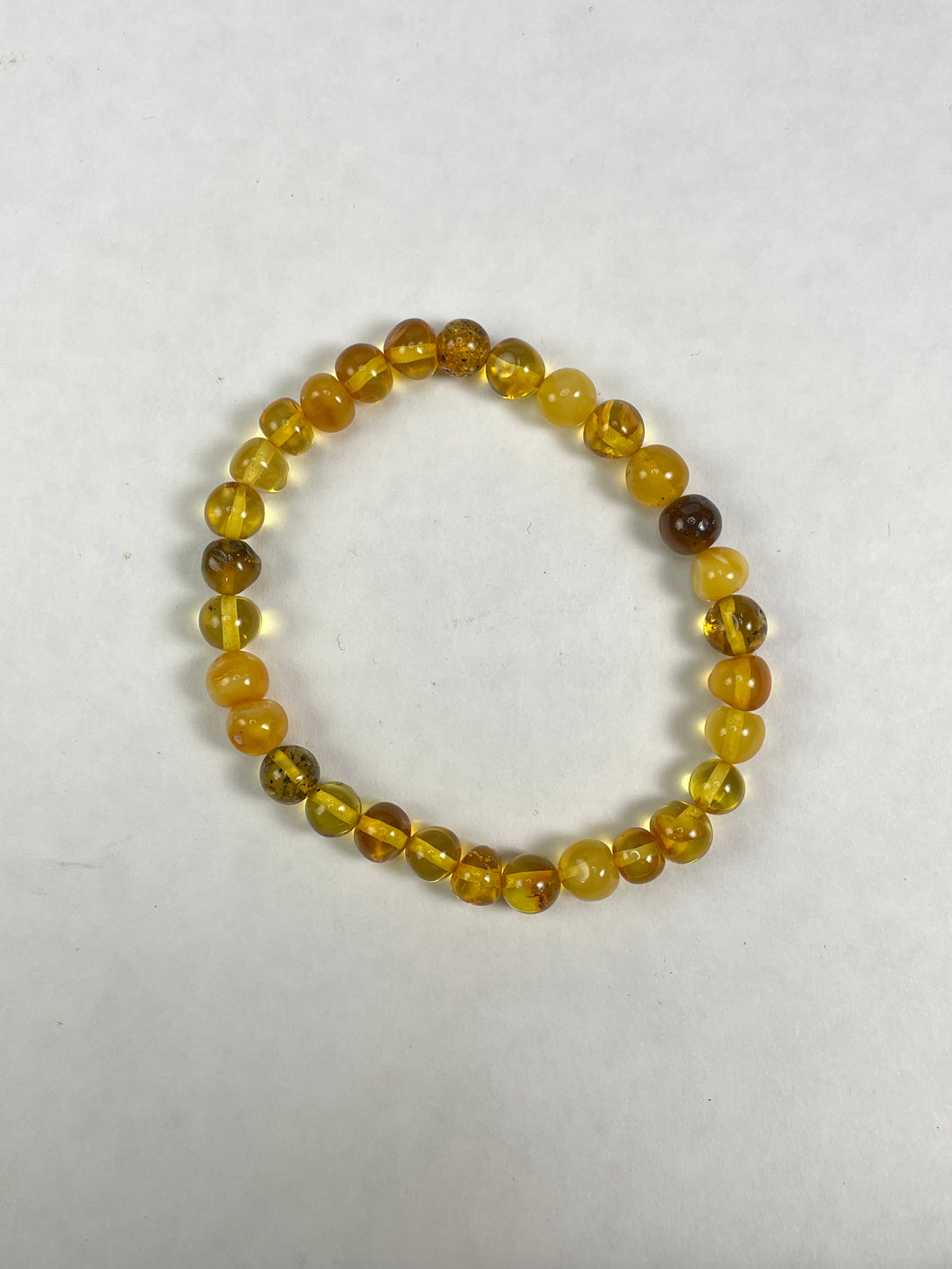 Mixed Butter Polished Baltic Amber Bracelet