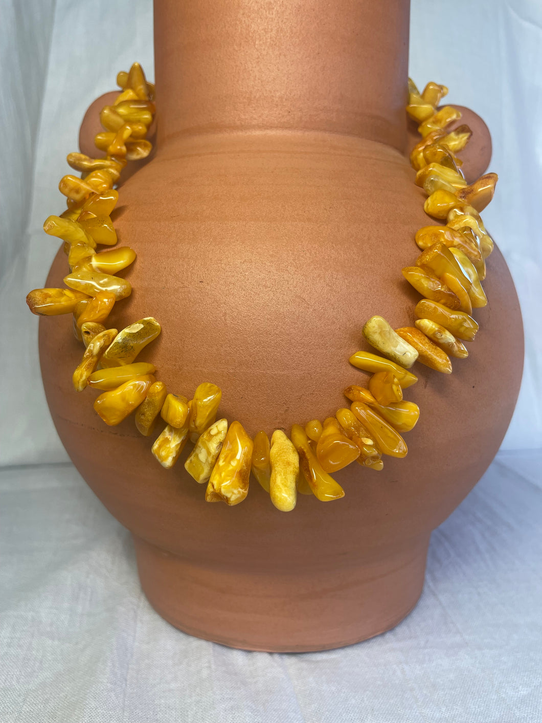 Vintage Egg Yolk Baltic Amber Necklace