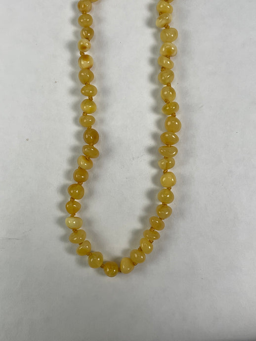 Baroque Baltic Amber Necklace in Butter