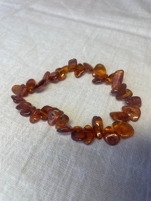 Cognac Leaves Baltic Amber Bracelet